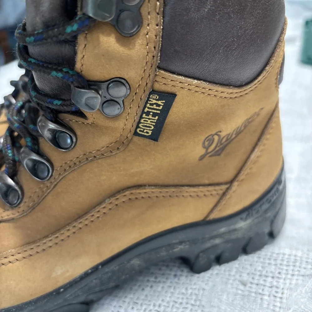 Womens DANNER Brown Leather Waterproof Hiking Boots 48200 Vortex Size 6‎